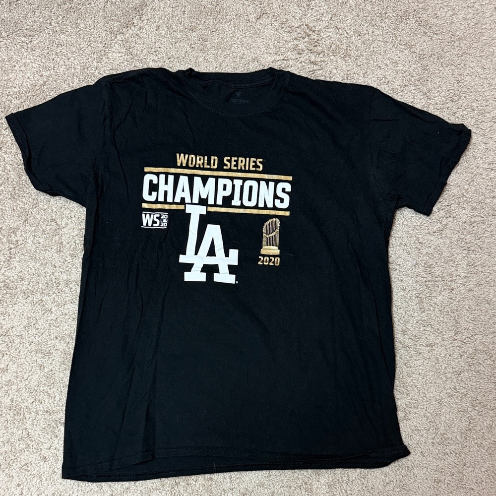 Fanatics Black Dodger 2020 World Series Champions Tee
